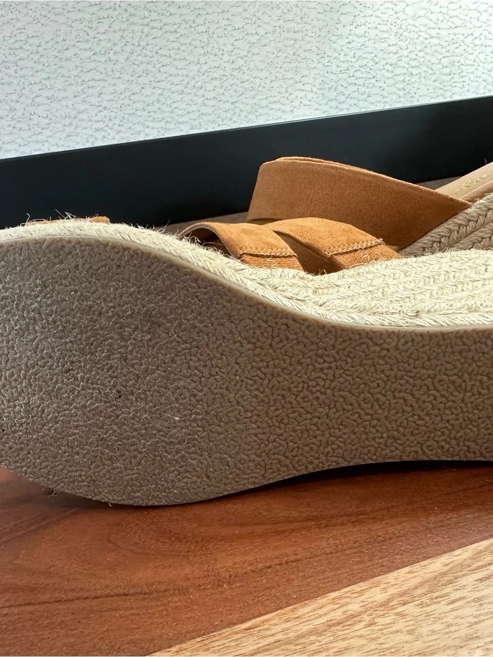 J. Crew Suede Tan Espadrille Slide Sandals
